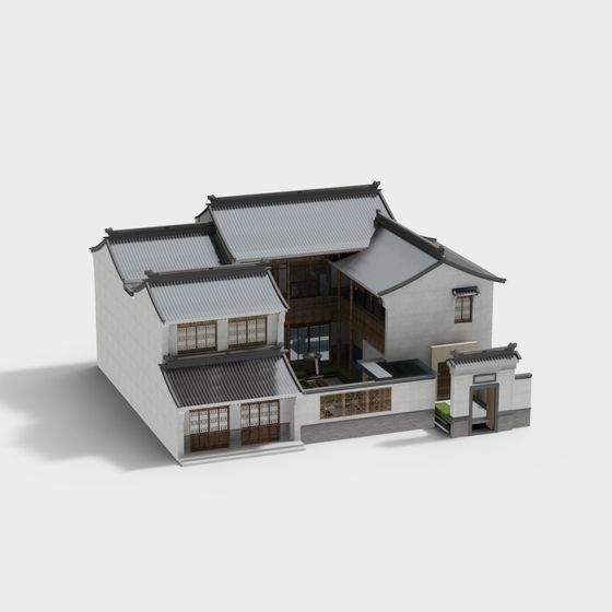 Exquisite Chinese Architecture 3D model