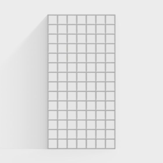 Sophisticated Low-Poly Grid Wall 3D model
