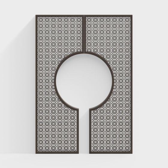 Arched Panel 3D Model – Elegant Low Poly Design