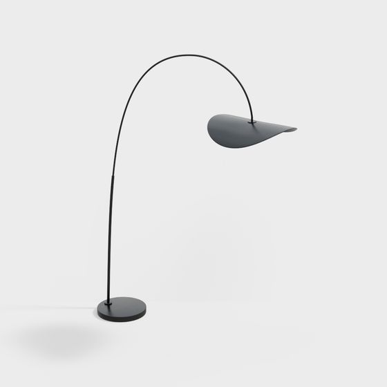 Stylish Arched Floor Lamp 3D model for Contemporary Interiors