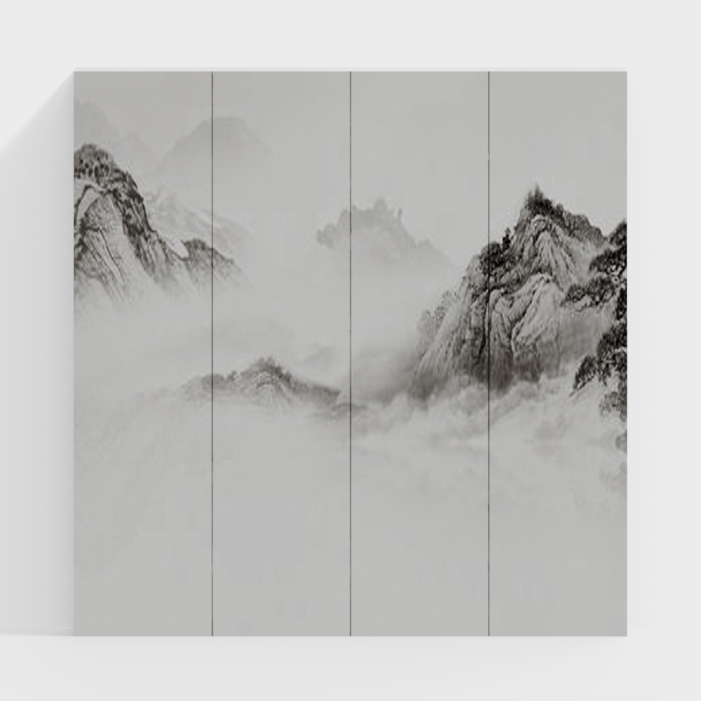 Serene Low-Poly Mountain 3D Model