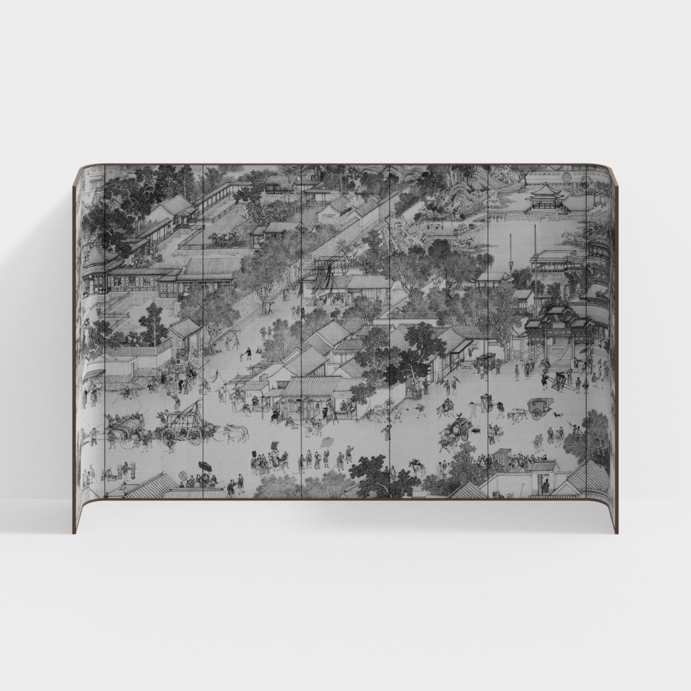 New Chinese wallpaper background wall