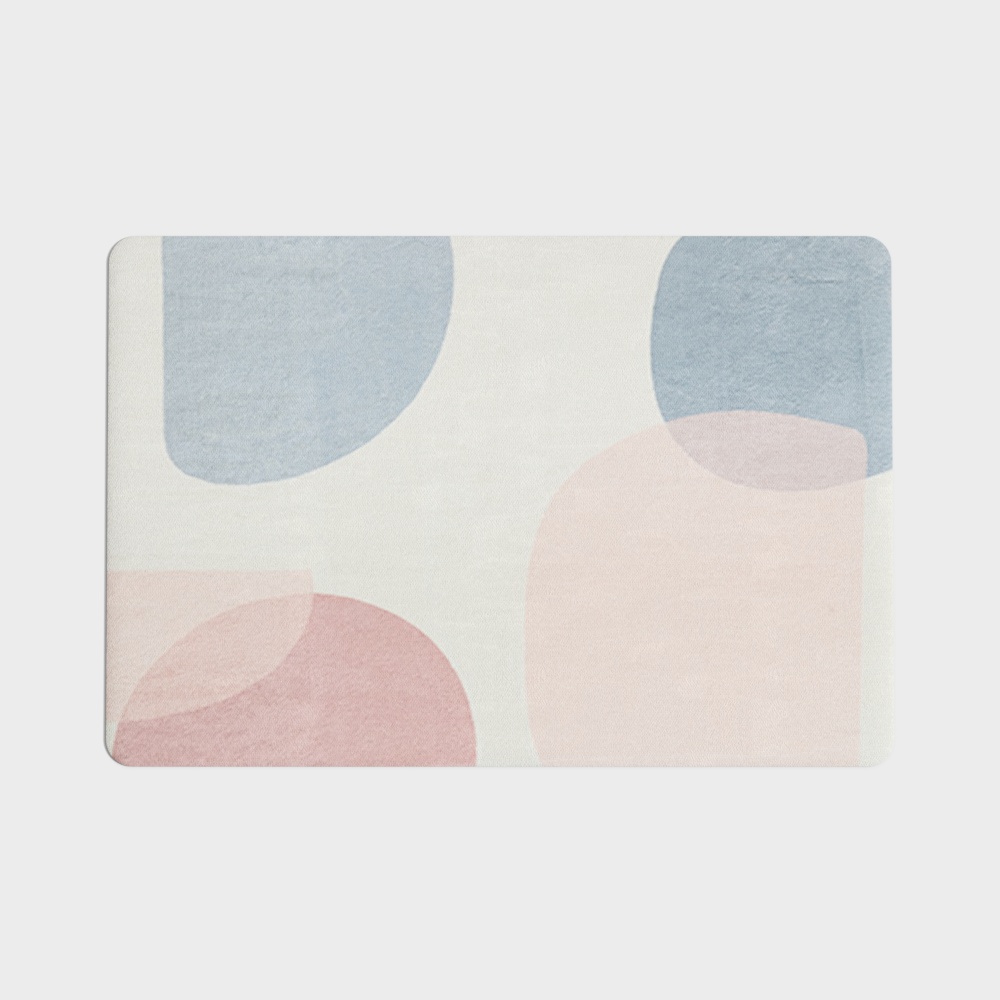 Abstract Carpet 3D Model – Soft Color Geometric Design