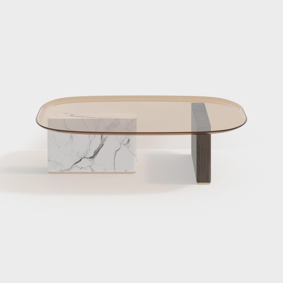 Elegant Marble Coffee Table 3D model