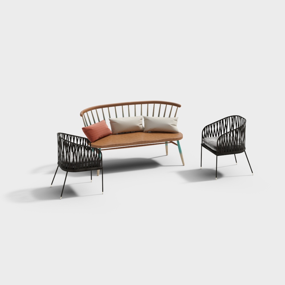 Ensemble de canapés d'extérieur moderne