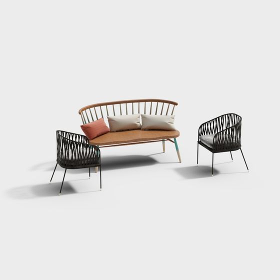 Ensemble de canapés d'extérieur moderne