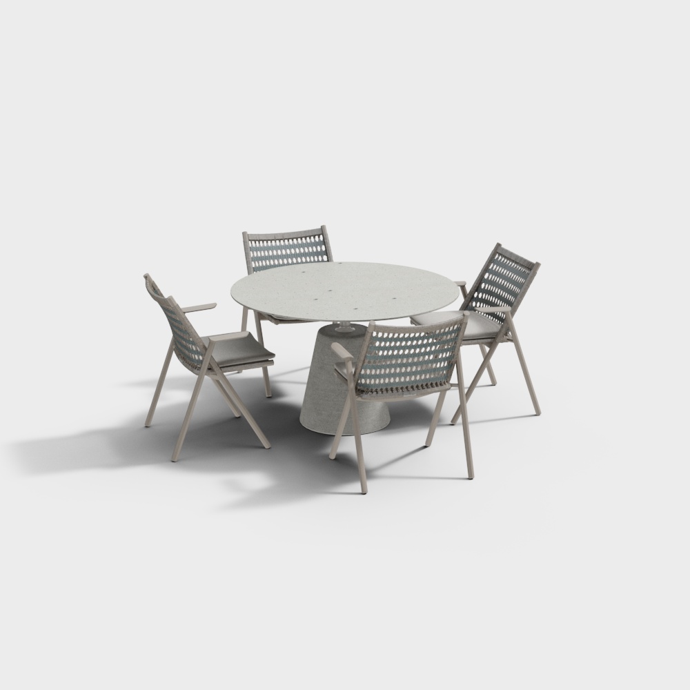 Combinaison moderne de tables et chaises d'extérieur