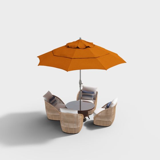 Cozy Retreat Outdoor Relaxation Area 3D model