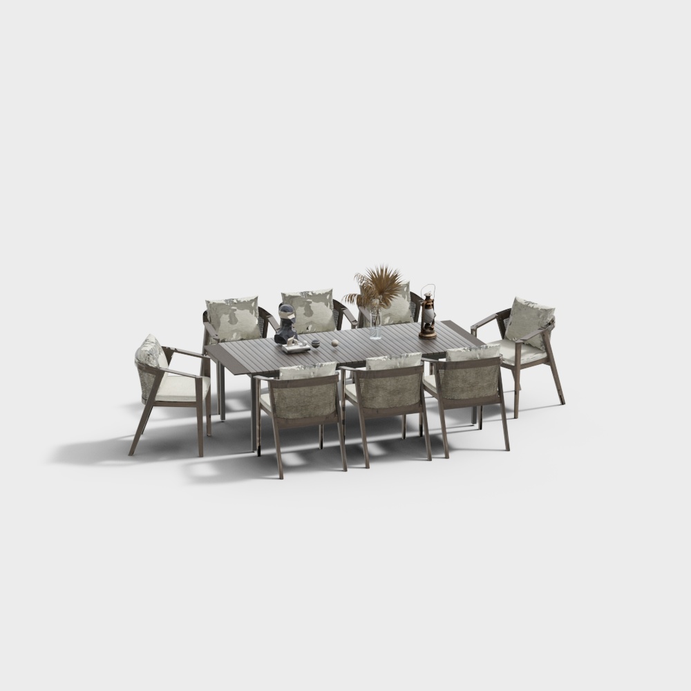 Combinazione moderna di tavolo e sedia da esterno