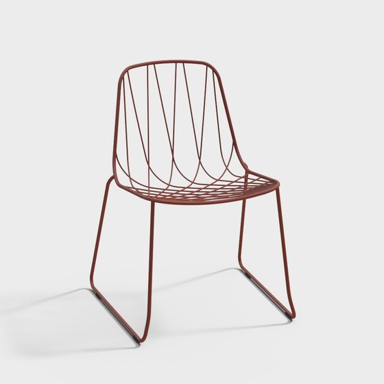 Wireframe Chair 3D model