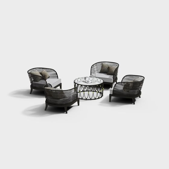 Urban Leisure Sofa Set 3D model