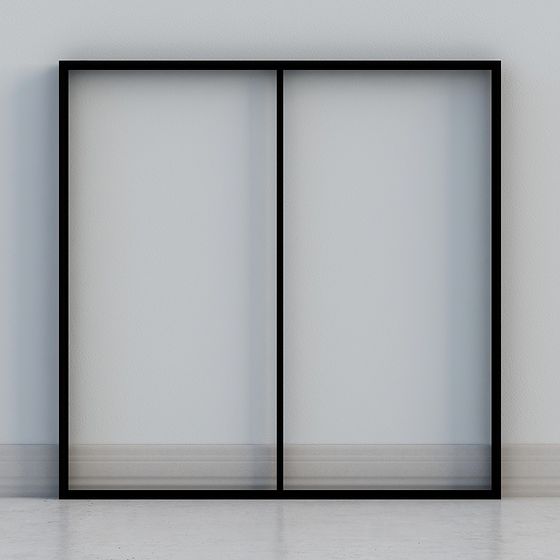 Glass Sliding Door 3D model for Modern Aesthetics