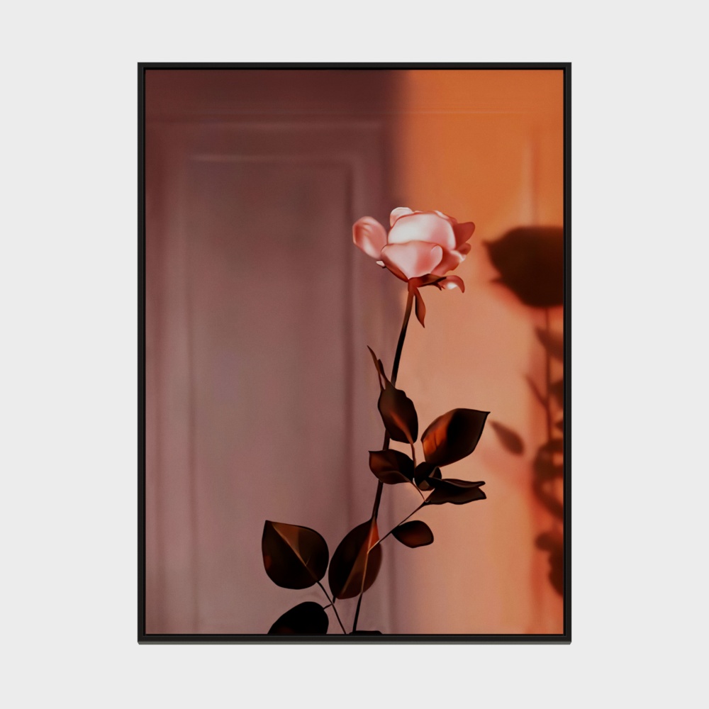 Morning Kiss 3D Model – Low-Poly Rose Design