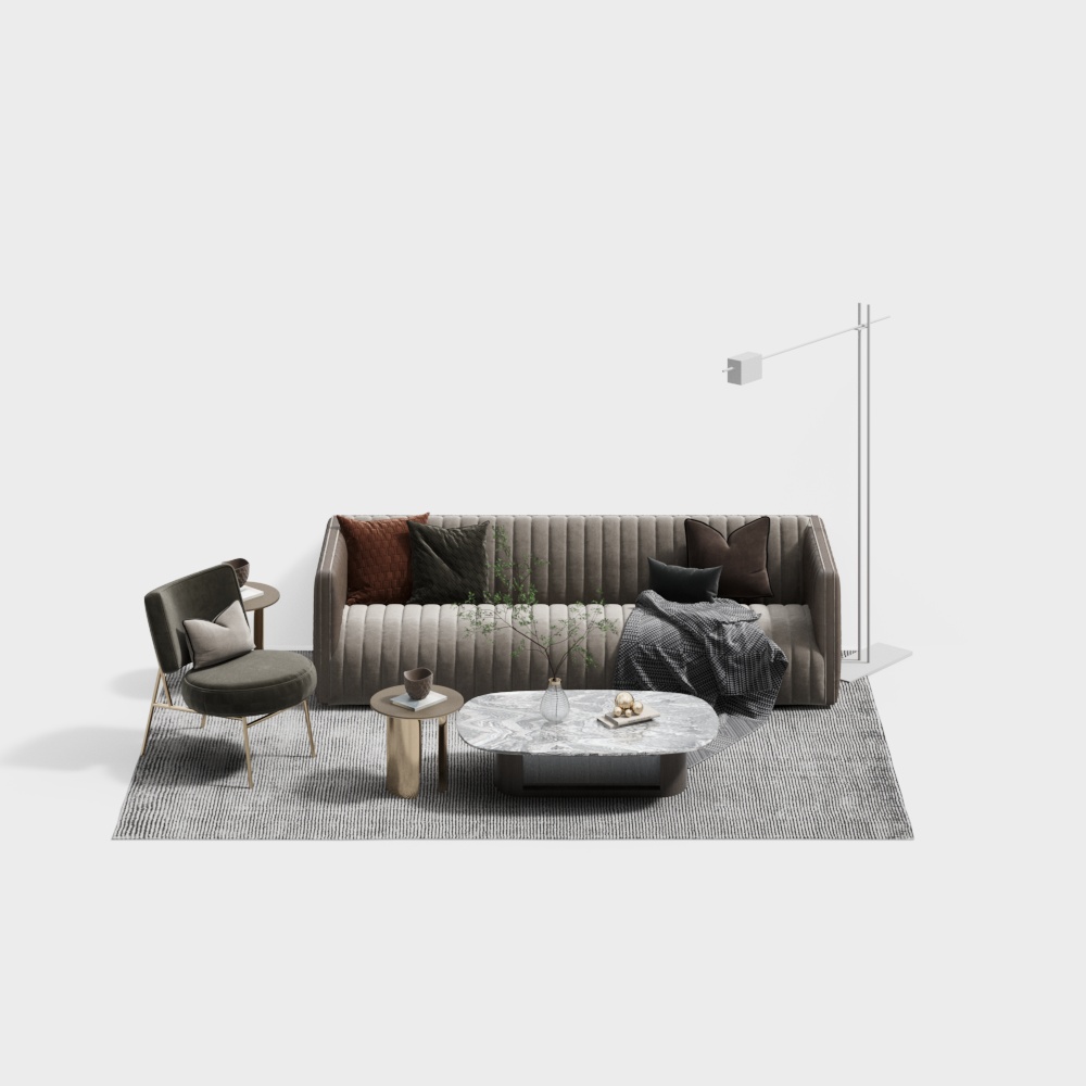 Modern sofa coffee table combination