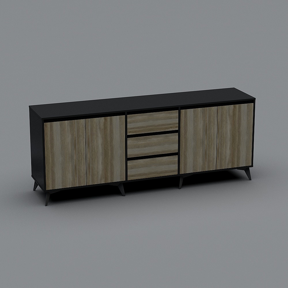 Stylish Minimalist TV Cabinet 3D model