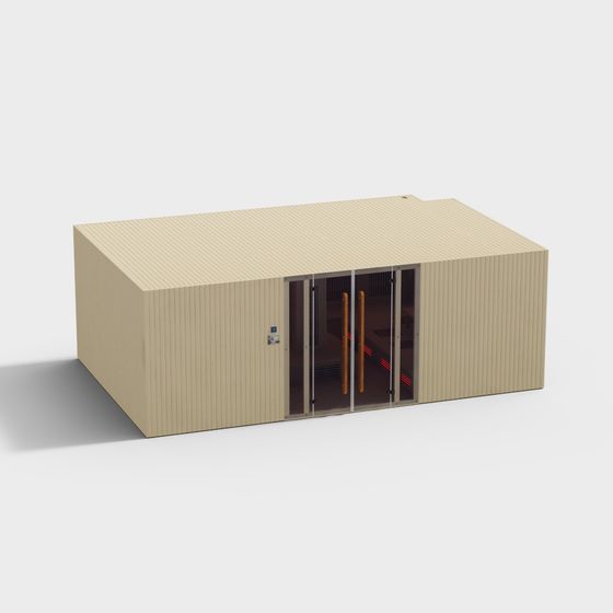Minimalist Container House 3D model for Creative Use