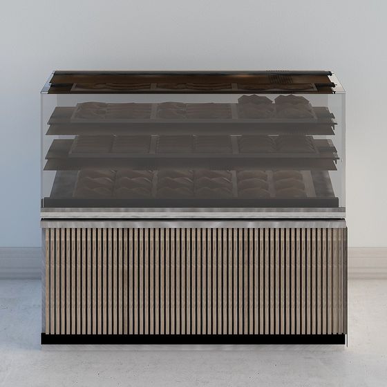 Stylish Bread Display Case 3D model