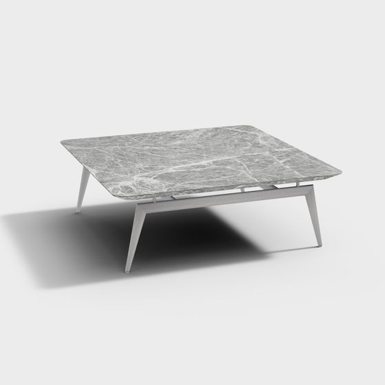 Chic Marble Coffee Table 3D model for Modern Spaces