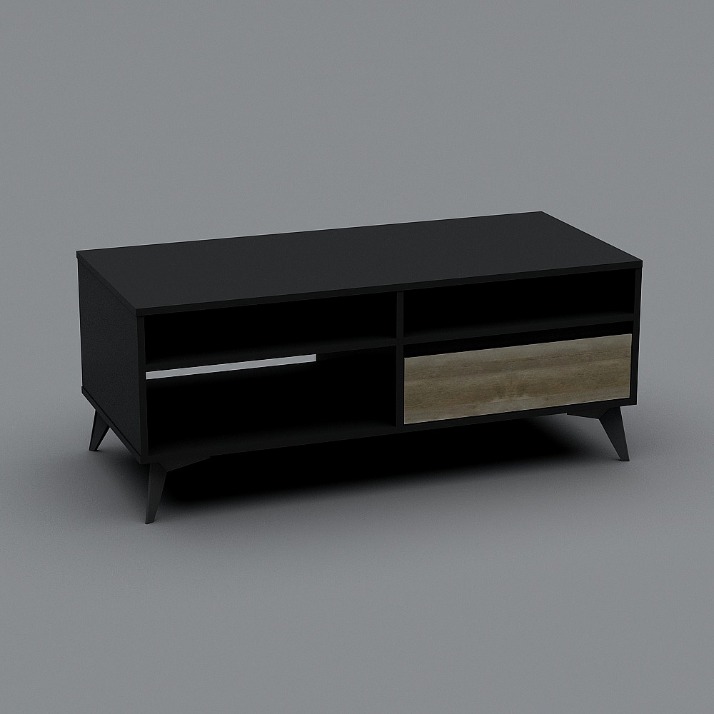 Stylish Low-Polygon TV Cabinet 3D model