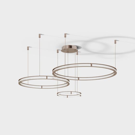 Floating Halo Pendant Light 3D model