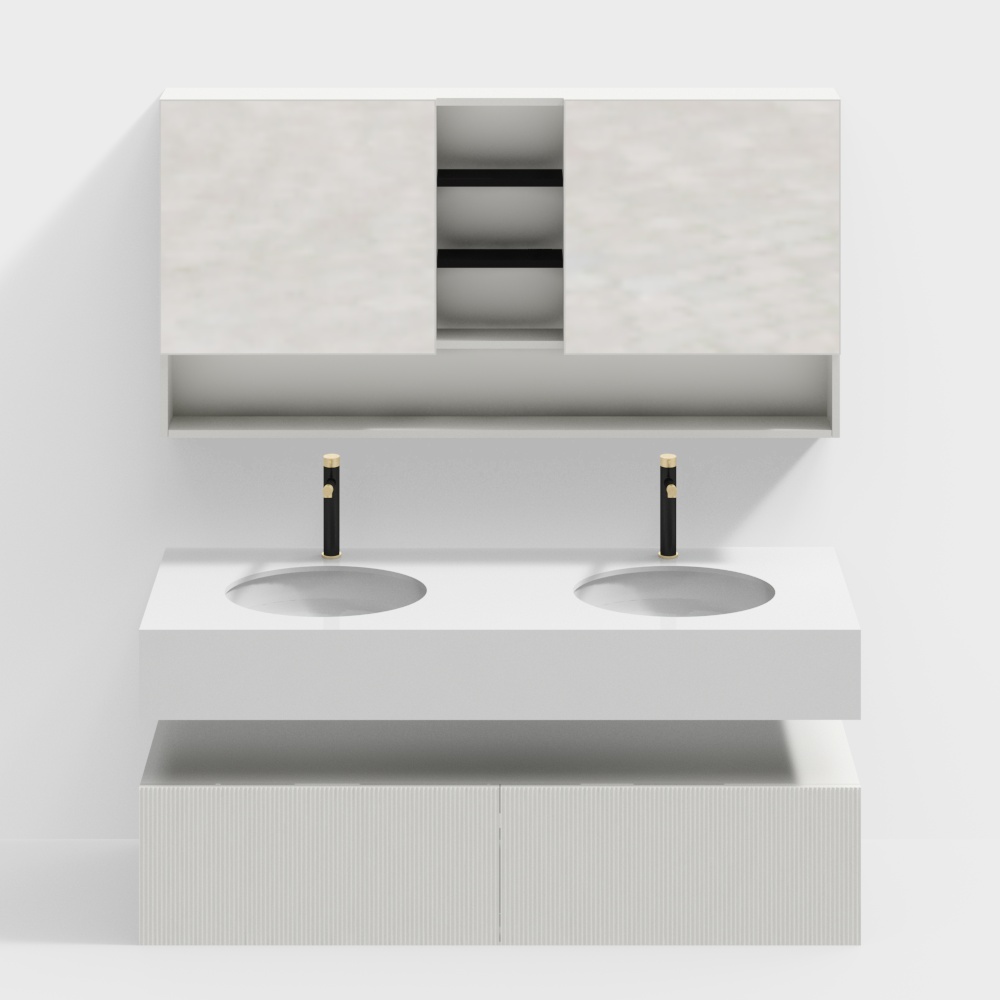 7.5 Custom bathroom cabinet renderings 1