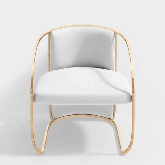 Elegant Curved Chair 3D model for Creative Spaces