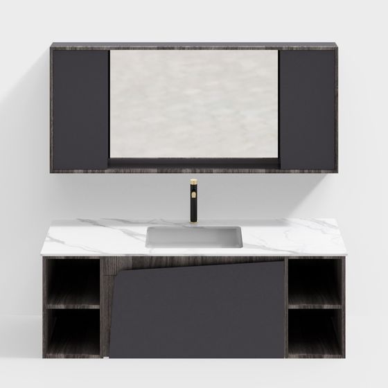 Urban Elegance Vanity 3D model for Contemporary Settings