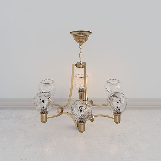 Vintage Chandelier 3D model for Modern Interiors
