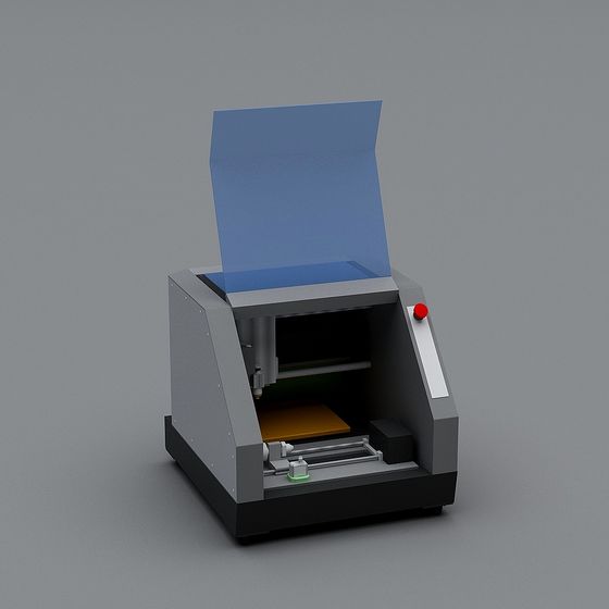 Futuristic Low-Poly 3D Model with Industrial Aesthetics