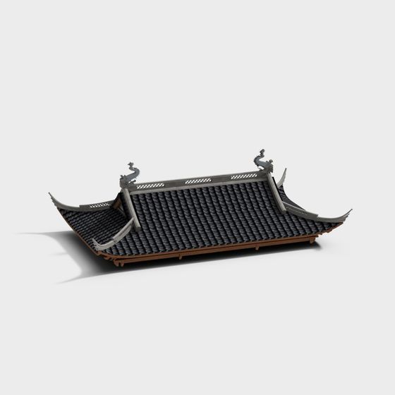 Elegant Traditional Eaves Design 3D Model