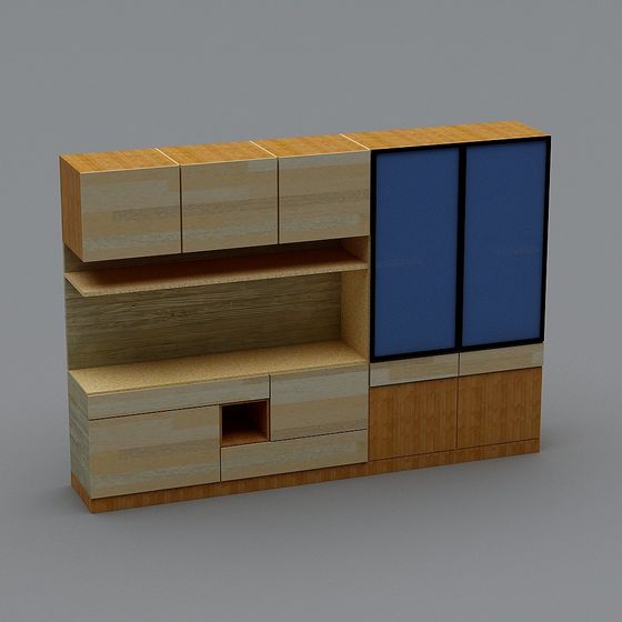 Modern Low-Poly TV Cabinet 3D model