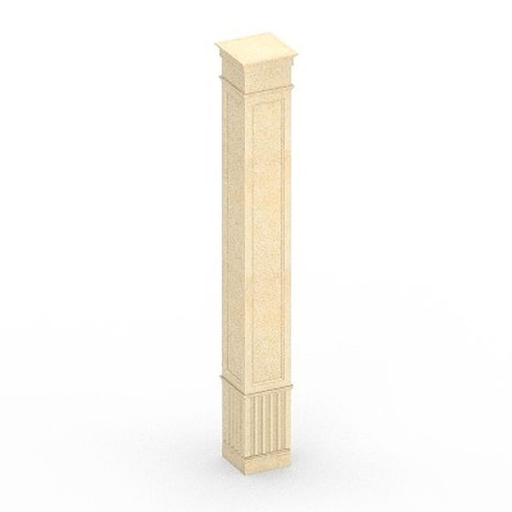 White Roman Column 3D Model