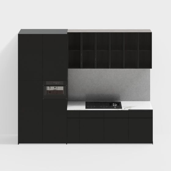 Modern Urban Kitchen Cabinet Door Design 3D model