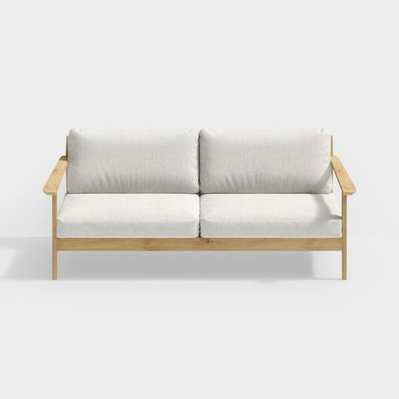 Urban Comfort Low-Poly Sofa 3D model