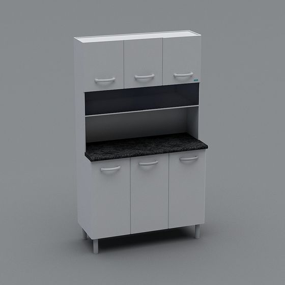 Modern Minimalist Kitchen Cabinet 3D model