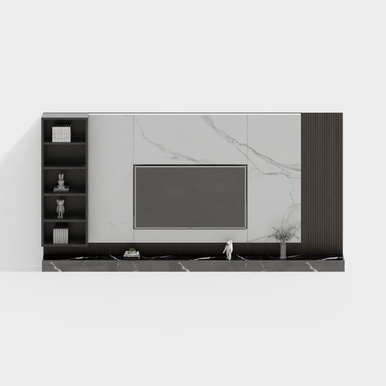 Ánh sáng sang trọng đá phiến nền tường TV