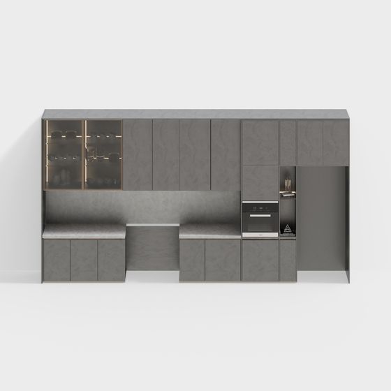 Urban Living Room Cabinet 3D model