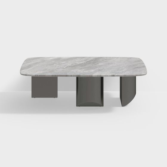Stylish Marble Coffee Table 3D model for Contemporary Spaces