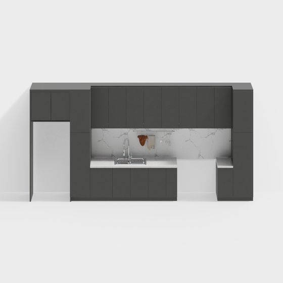 Stylish Modern Kitchen 3D Model for Creative Projects