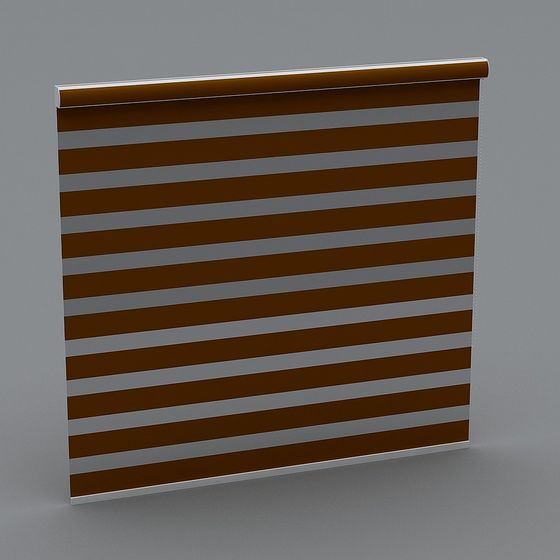 Elegant Striped Blinds 3D model for Creative Spaces