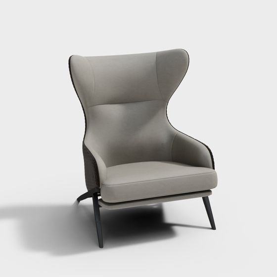 Stylish Low Polygon Modern Armchair 3D model