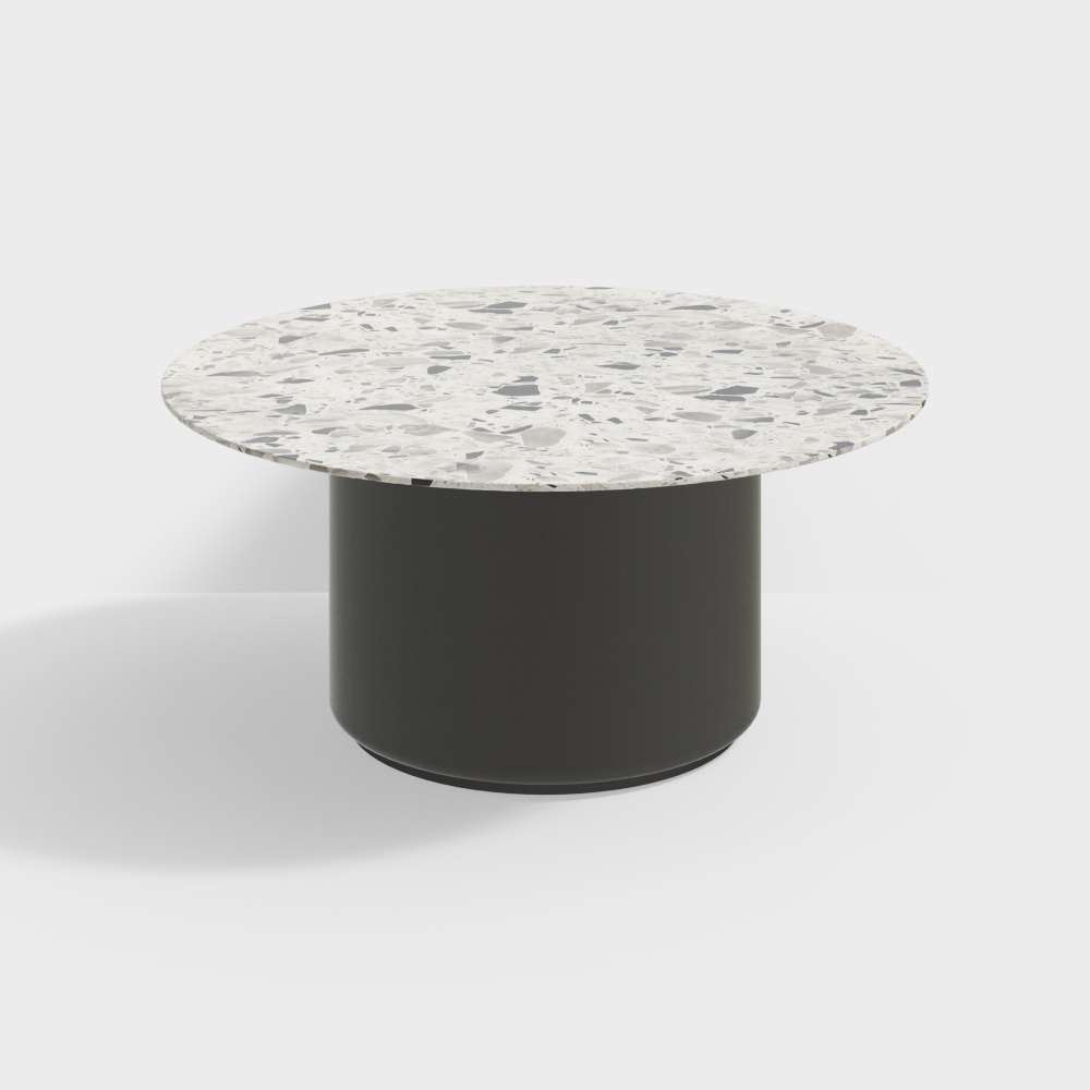 Low Poly Round Table 3D model Design