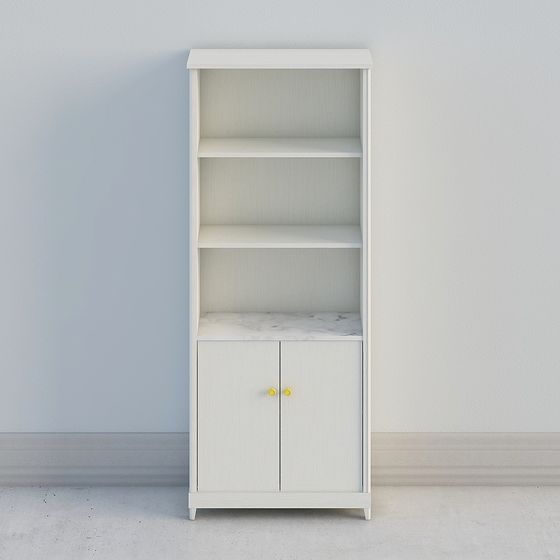 Modern Minimalist 3D Bookshelf Model