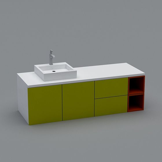 Urban Vanity 3D model for Modern Bathrooms
