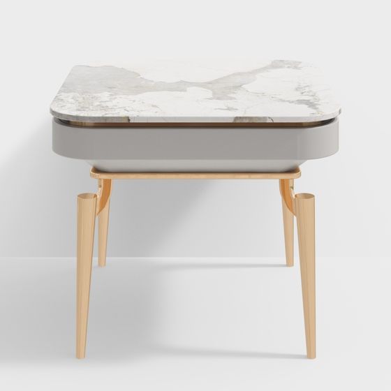 Minimalist Marble Side Table 3D model