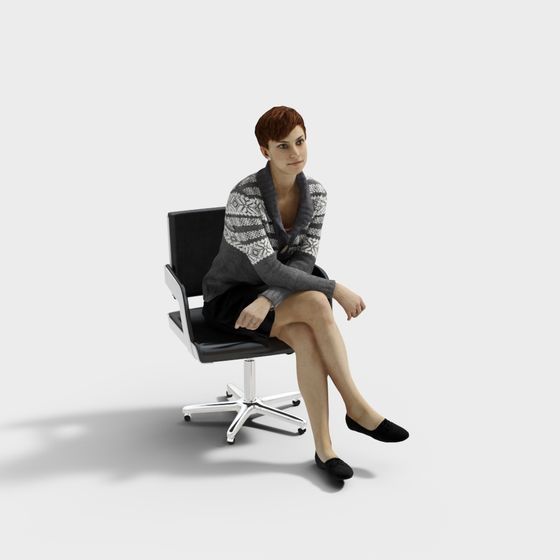 Elegant Female Character 3D model for Creative Projects