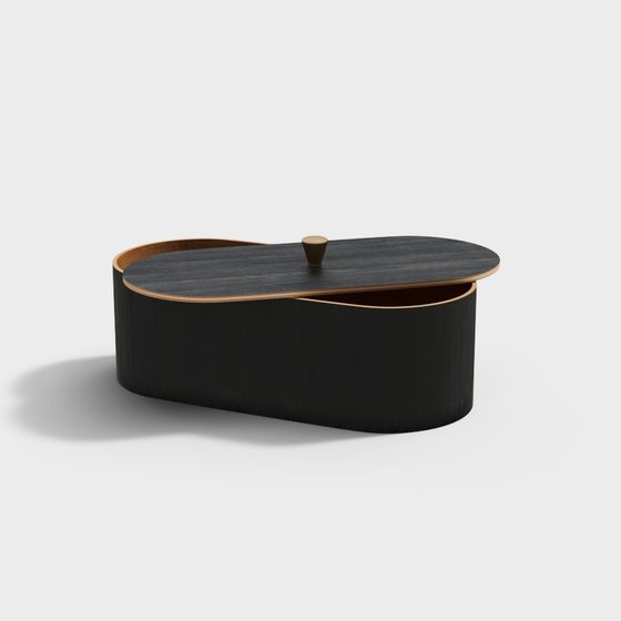 Elegant Oval Storage Box 3D model