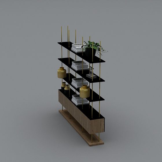 Urban Elegance Bookshelf 3D model