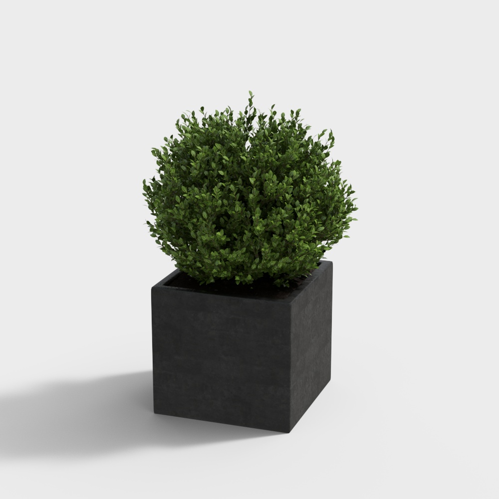 City Oasis 3D Model – Low-Poly Nature & Urban Blend