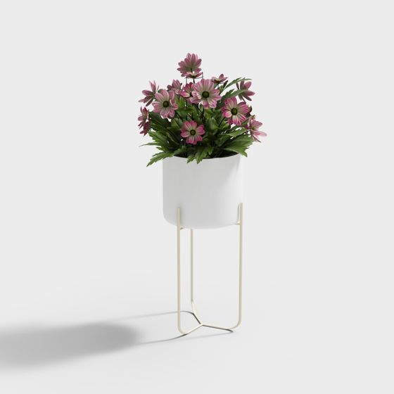 Elegant Pot Stand 3D model for Modern Decor